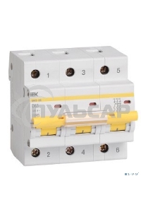 Выключатель автоматический модульный 3п D 100А 10кА ВА47-100 ИЭК MVA40-3-100-D