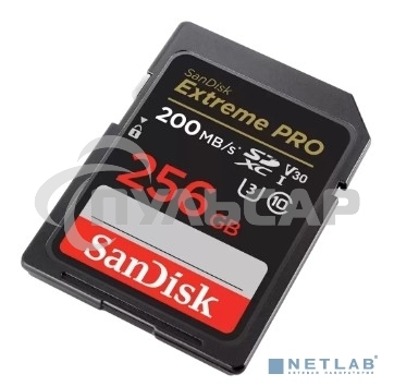 Флеш карта SD 256GB SanDisk SDXC Class 10 V30 UHS-I U3 Extreme Pro 200MB/s