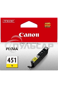 Картридж струйный CLI-451Y (6526B001) для Canon PIXMA iP7240/MG6340/MG5440, Желтый(Yellow), 344стр.
