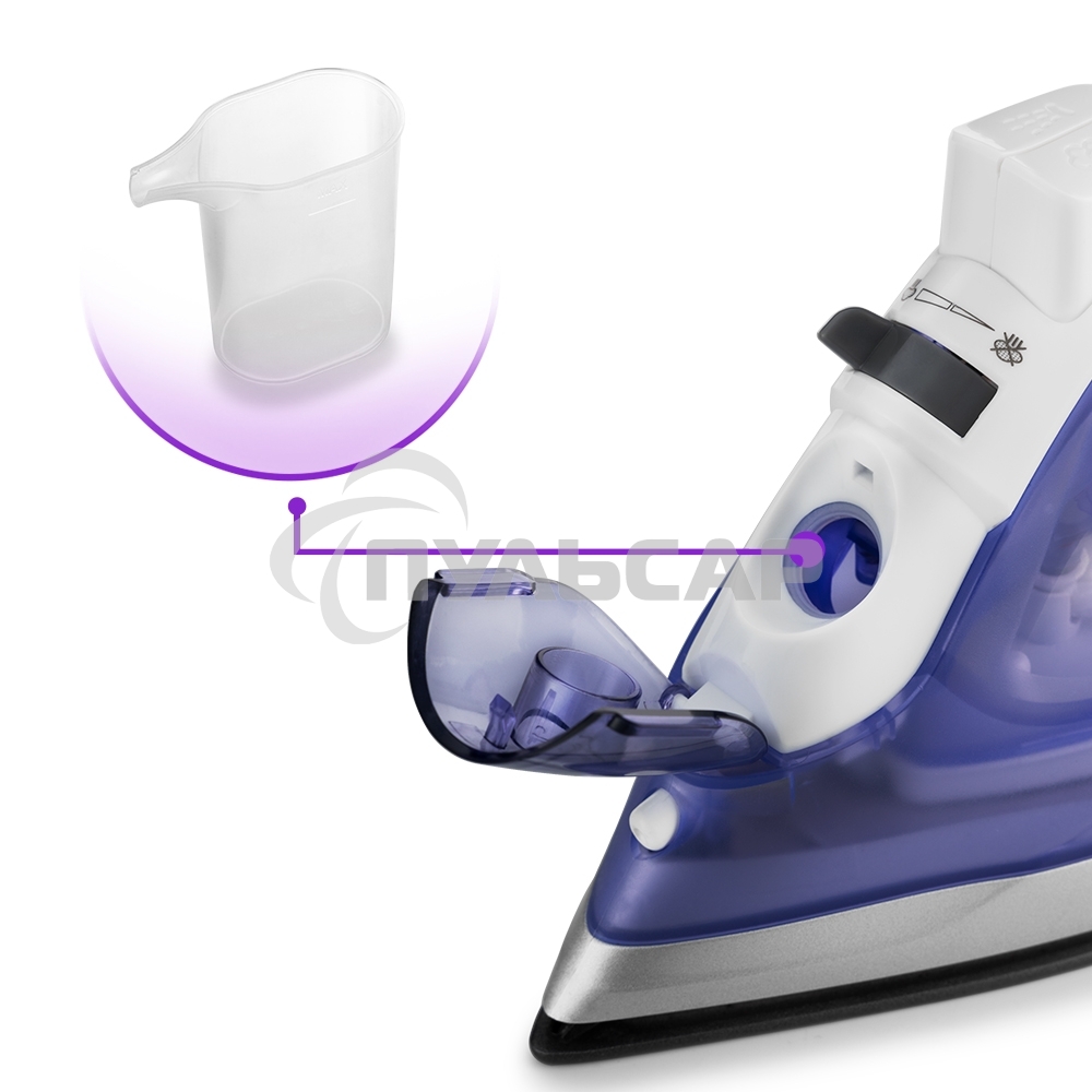 Утюг Kitfort KT-2603 1300Вт белый/фиолетовый