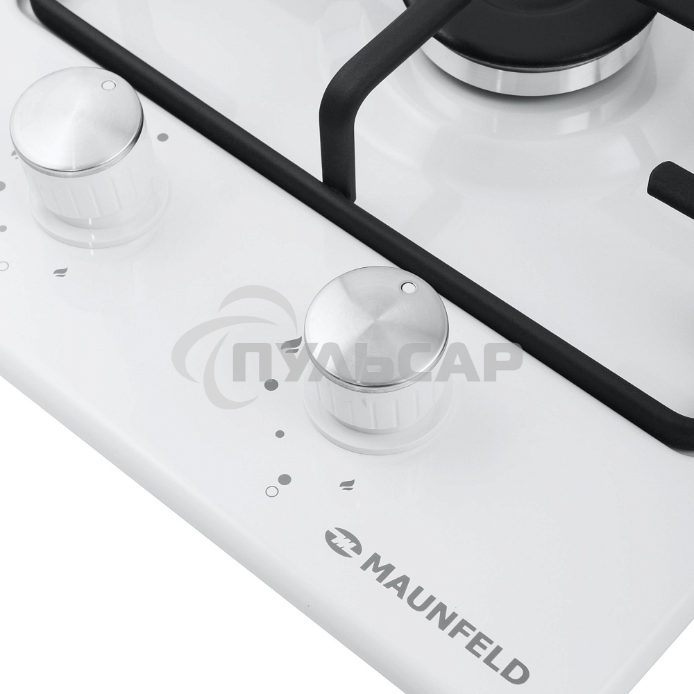 Газовая варочная панель Maunfeld EGHE.32.3EW/G Домино, • Тип: газовая 30см • Тип установки: независимая • Управление: фронтальное, переключатели поворотные • Нагревательный элемент: конфорка, 2шт • Мощность конфорок, Вт: 2600, 1700 • Материал исполнения: 