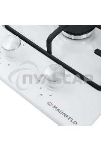 Газовая варочная панель Maunfeld EGHE.32.3EW/G Домино, • Тип: газовая 30см • Тип установки: независимая • Управление: фронтальное, переключатели поворотные • Нагревательный элемент: конфорка, 2шт • Мощность конфорок, Вт: 2600, 1700 • Материал исполнения: 