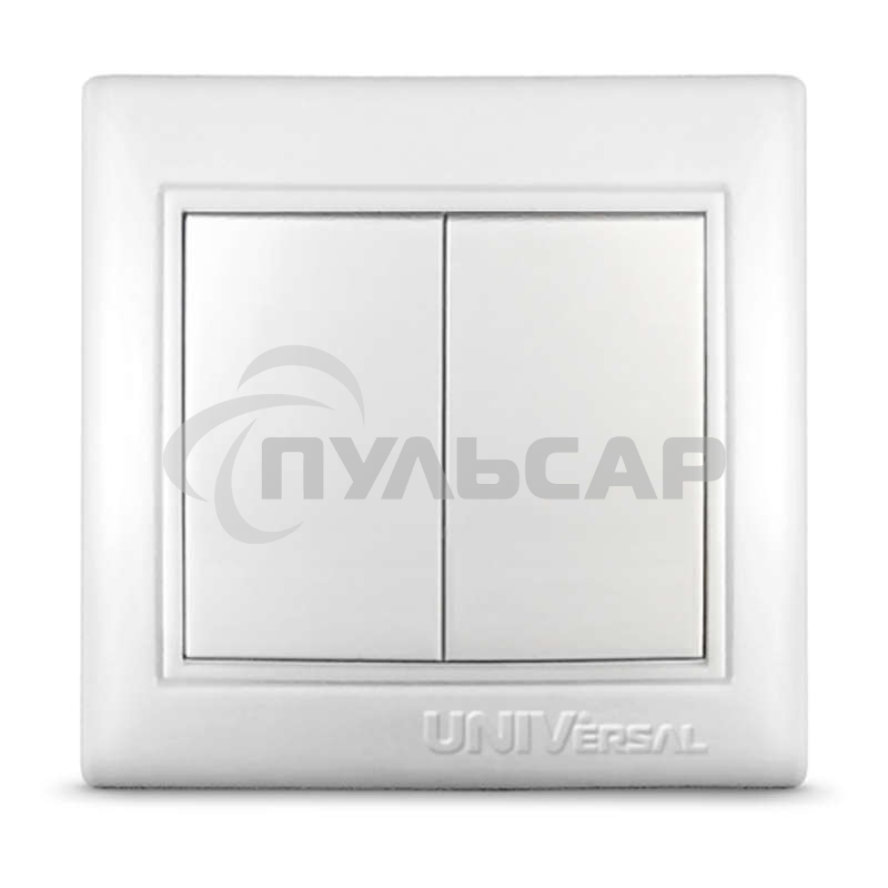 Выключатель 2-кл. СП Севиль 10А IP20 белый Universal С0023