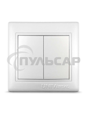 Выключатель 2-кл. СП Севиль 10А IP20 белый Universal С0023