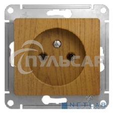 Механизм розетки 1-м СП Glossa 16А IP20 без заземл. дер. дуб SchE GSL000541