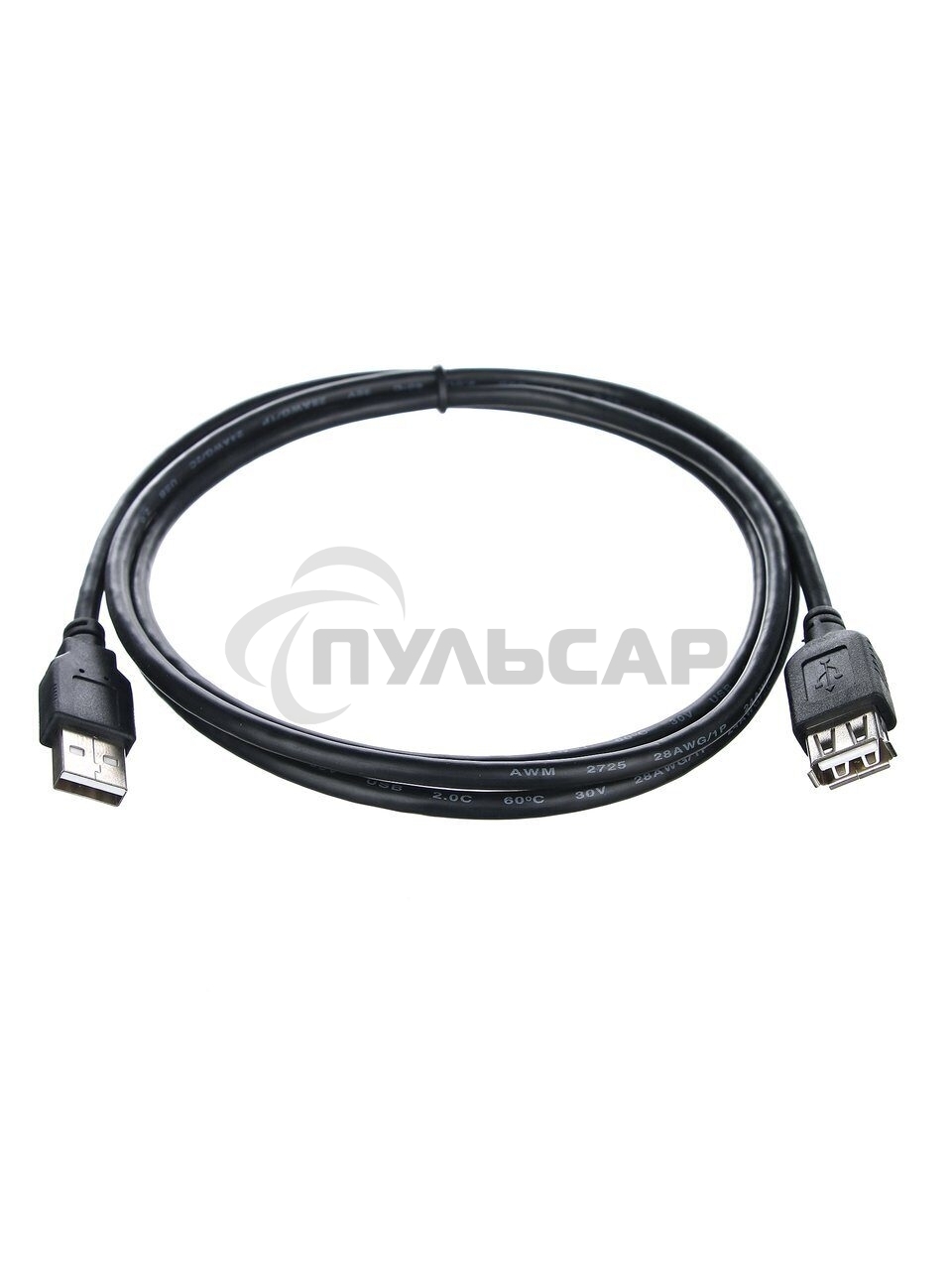 Кабель удлинительный TELECOM USB2.0 <Am-->Af> 1,5 м черный <TUS6990-1.5M>