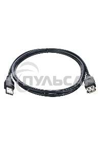 Кабель удлинительный TELECOM USB2.0 <Am-->Af> 1,5 м черный <TUS6990-1.5M>