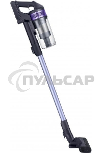 Пылесос вертикальный Samsung VS15A6031R4/EV фиолетовый/черный, питание от аккумулятора, 150 Вт, уборка сухая, пылесборник 0.8 л, работа от АКБ max 40 мин.