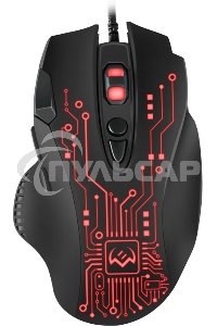 Мышь проводная SVEN RX-G715 черный, 3200 dpi, USB, кнопки - 8