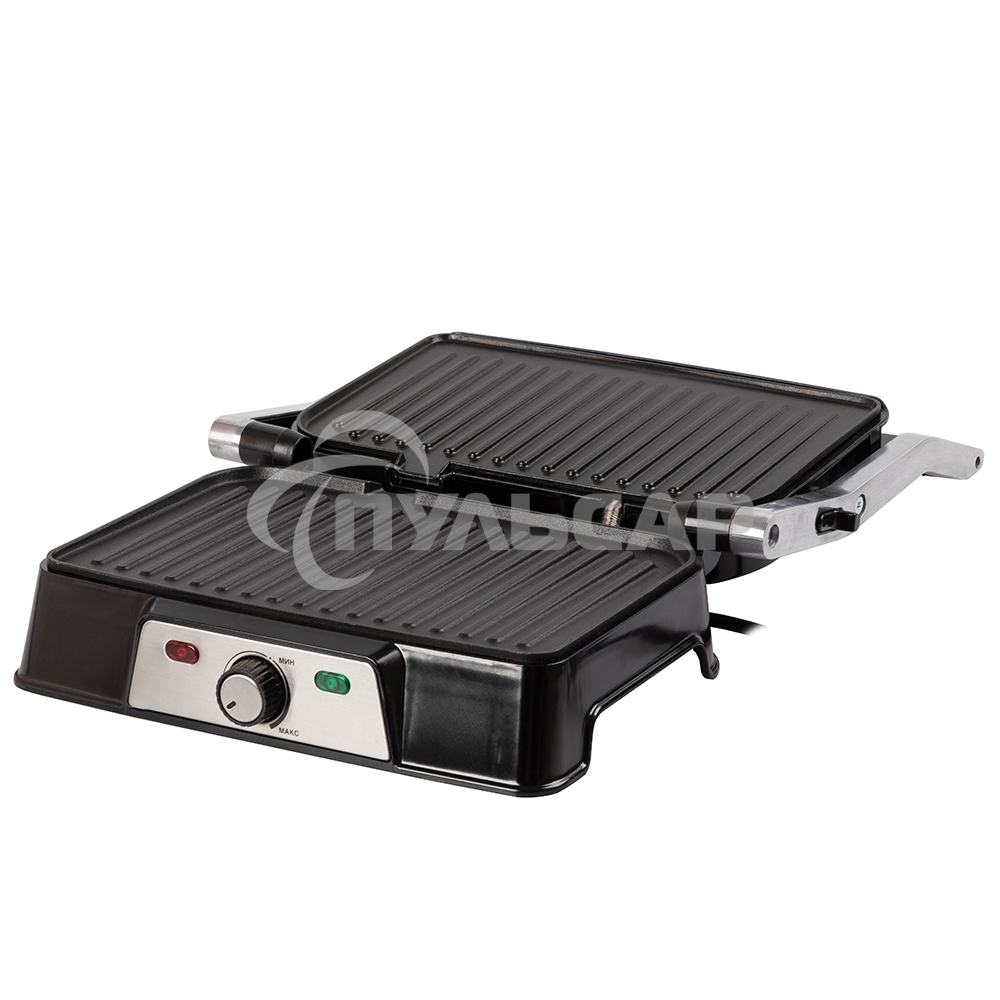 Электрический пресс-гриль Endever Grillmaster 220, серебристый/черный