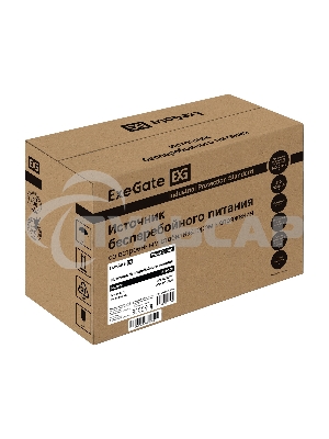 Источник бесперебойного питания ExeGate Power Smart ULB-500.LCD.AVR.2SH 500VA/300W, LCD, AVR, 2*Schuko, металлический корпус, черный