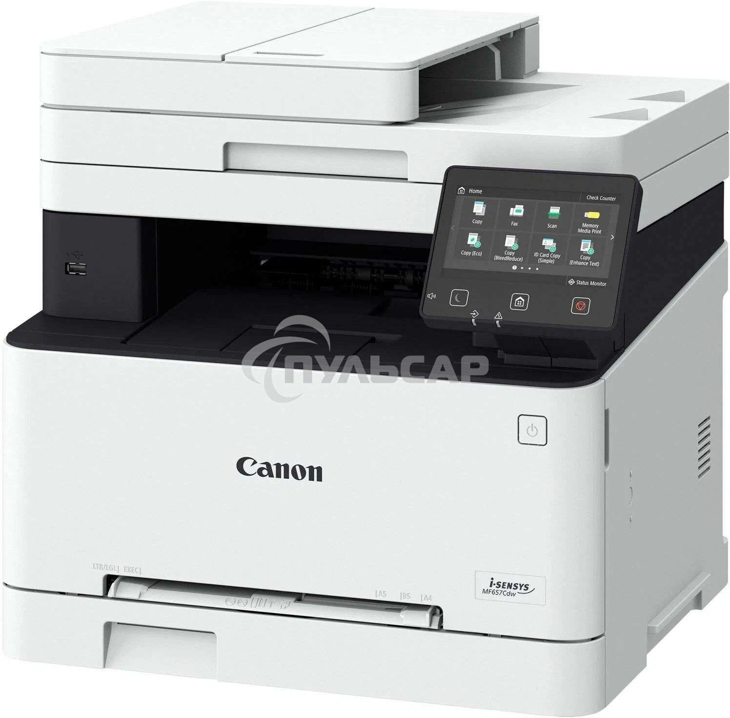 МФУ лазерное Canon i-SENSYS MF657Cdw (5158C001/5158C012), A4, цветное, печ. 21 стр/мин., скан. до 27 стр/мин (ч/б) 14 стр/мин (цвет), 1200 x 1200 dpi (принтер), 600 x 600 dpi (сканер), RJ45, USB, Wi-Fi
