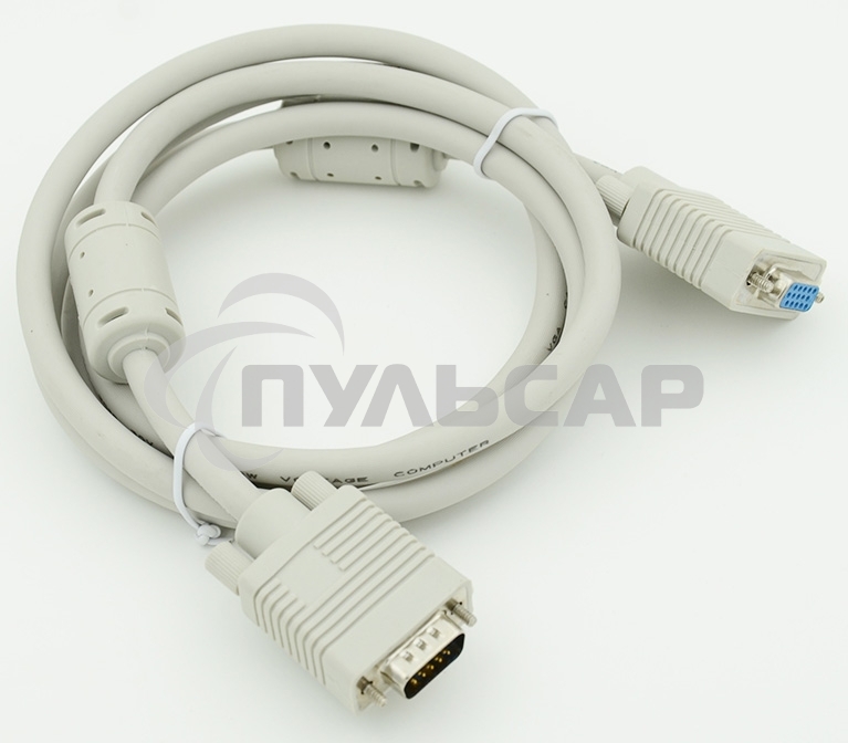 Кабель-удлинитель VGA VGA HD15 (m)/VGA HD15 (f) 1.8м феррит.кольца экран.