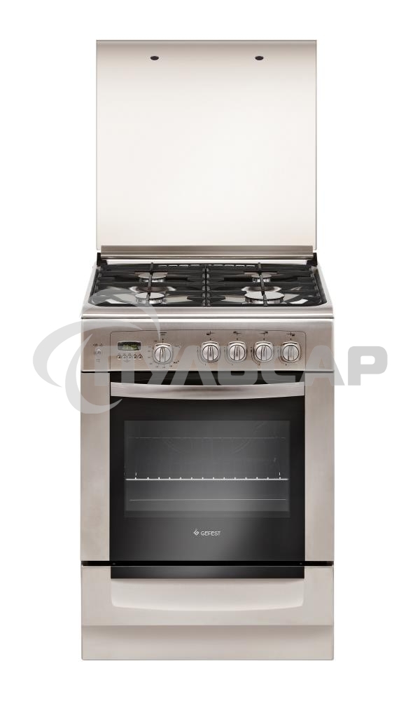 Плита газовая Gefest ПГ 6100-04 0004 серебристый, конфорок 4 шт, духовка 52 л, 60 см x 85 см x 60 см