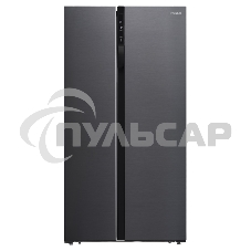 Холодильник Hyundai CS5003F черная сталь двухкамерный Side by Side 331/165л морозилка сбоку