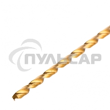 Сверло спиральное по металлу Matrix 4 x 300мм, HSS, нитридтитановое покрытие