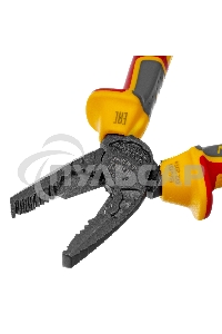 Плоскогубцы комбинированные, диэлектрические трехкомпонентные рукоятки до 1000 В, 165 мм Denzel