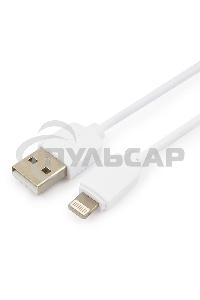 Кабель USB Гарнизон GCC-USB2-AP2-0.3M-W AM/Lightning, для iPhone5/6/7, IPod, IPad, 0.3м, белый, пакет