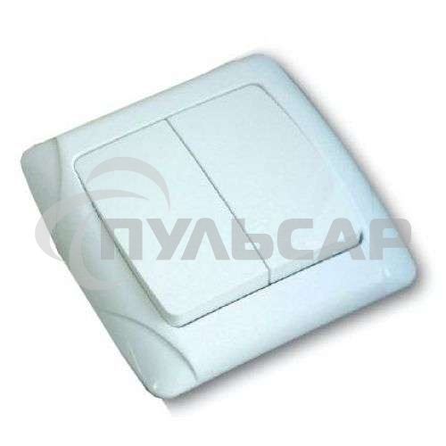 Выключатель 2-кл. СП Маргарита 10А IP20 белый Universal М0023