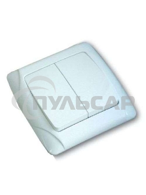 Выключатель 2-кл. СП Маргарита 10А IP20 белый Universal М0023