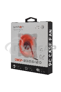 Вентилятор для корпуса Crown CMCF-12025S-1210 прозрачный/красный, 120 мм, 1650 об/мин, 28 дБ, 3 pin