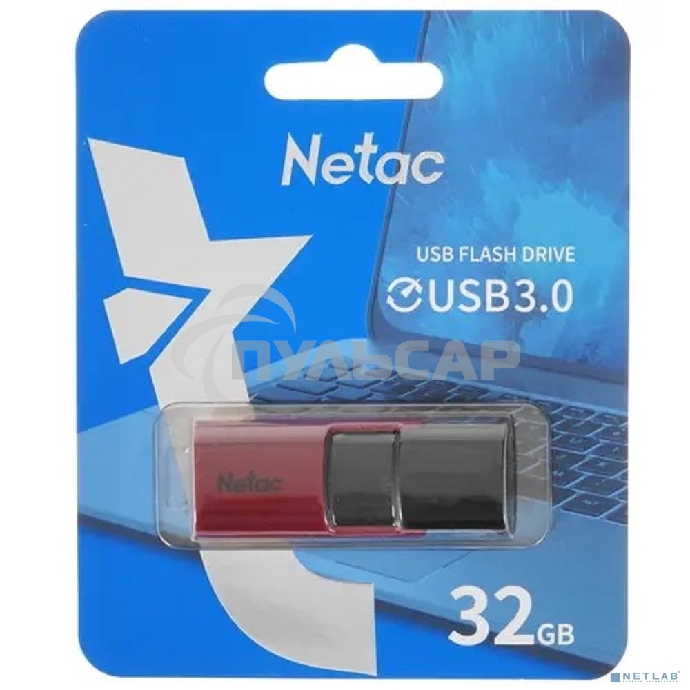 Флешка USB Netac U182 Red 32 Gb <NT03U182N-032G-30RE>, USB 3.0