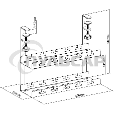 Кабель-канал Cactus CS-CM-400-2BK для столов 40x13.4x34.2см черный