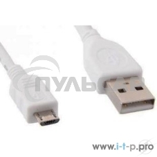 Кабель USB2.0 Pro Cablexpert CCP-mUSB2-AMBM-W-1M, AM/microBM 5P, 1м, экран, белый, пакет