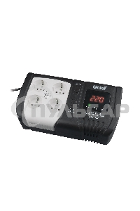 Стабилизатор напряжения UNIEL (9623) U-ARS-1500/1 серия Standard - Expert 1500 ВА(Однофазный электронны(релейный)стабилизатор,цифровой дисплей,номинальная мощность 1,5кВА,диапазон входного напряжения 145-280В,выходное напряжение 220+/-10%В,частота 50/60Гц