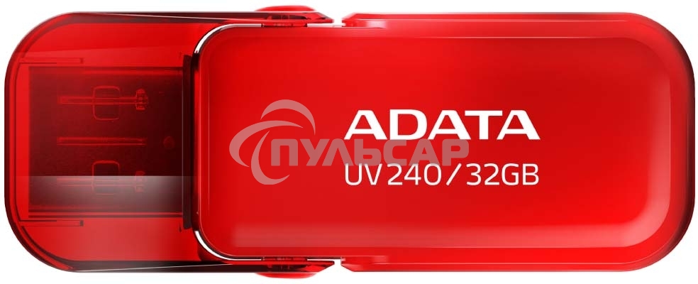 Флешка USB ADATA UV240 (AUV240-32G-RRD), 32 Gb, USB 2.0, R/W 15/5, красный