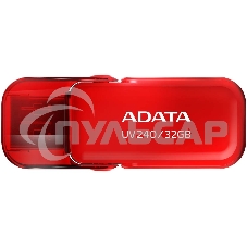 Флешка USB ADATA UV240 (AUV240-32G-RRD), 32 Gb, USB 2.0, R/W 15/5, красный