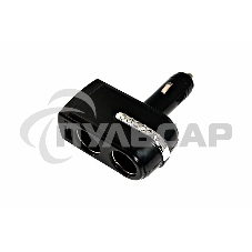 Разветвитель автоприкуривателя 2 гнезда 1хUSB (5 V 1000 mA) Rexant