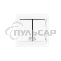 Выключатель 2-кл. СП Валери 10А IP20 с индик. белый Universal В0123