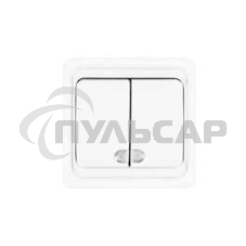 Выключатель 2-кл. СП Валери 10А IP20 с индик. белый Universal В0123