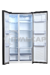 Холодильник Hyundai CS5003F черная сталь двухкамерный Side by Side 331/165л морозилка сбоку