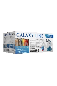 Отпариватель Galaxy Line GL 6192, синий с белым, ручной, 1000 Вт, постоянная подача пара до 25 г/мин