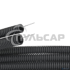 Труба гофрированная ПНД d32мм с протяж. черный (уп.25м) ДКС 71732