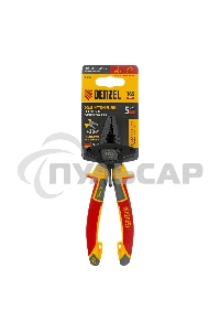 Плоскогубцы комбинированные, диэлектрические трехкомпонентные рукоятки до 1000 В, 165 мм Denzel