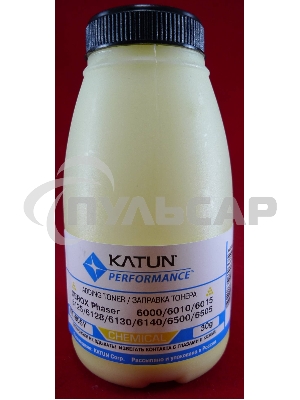 Тонер XEROX Phaser 6000/6010/6015/6125/6128/6130/6140/6500/6505Yellow, химический (фл.30г.) Katun фас. России