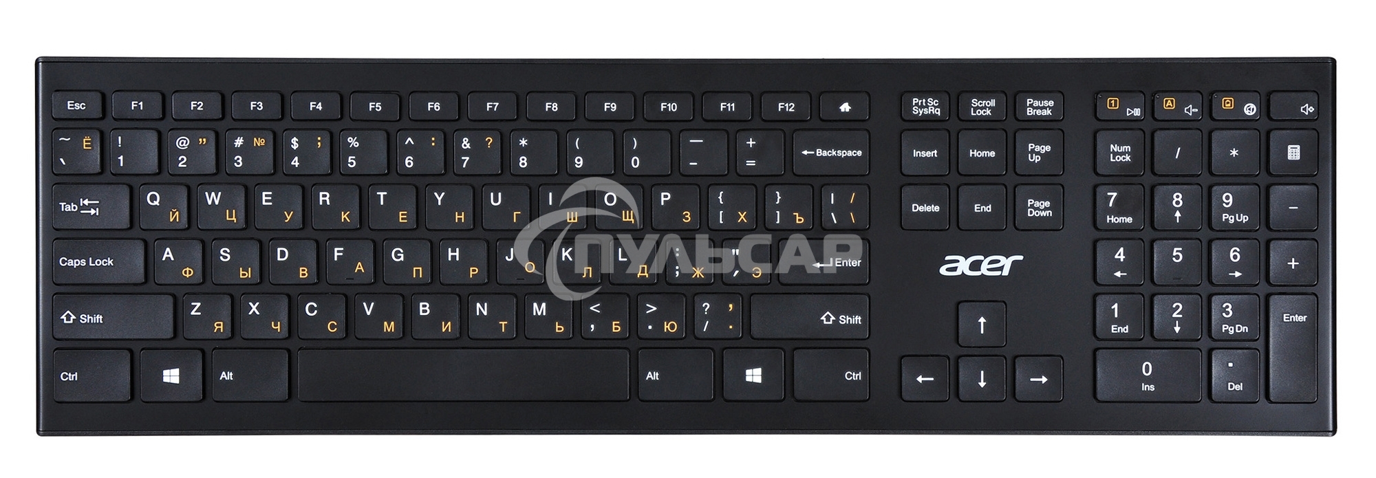 Клавиатура беспроводная Acer OKR010, USB, Радиоканал, черный