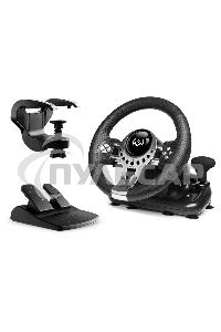 Руль SVEN GC-W700 (педали, вибро, скоба, лепестки, АКПП, D-pad, 12 кл, резин. вставки, PC/Xinput)