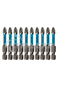 Набор бит торсионных PZ2x50 мм, для ударных шуруповертов, 10 шт. Gross