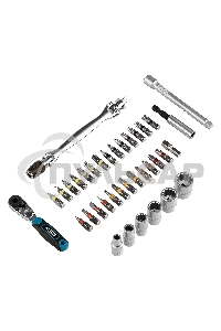 Набор бит GROSS 11625и головок торцевых 1/4'' карданный ключ трещотка адаптер s2 37шт.