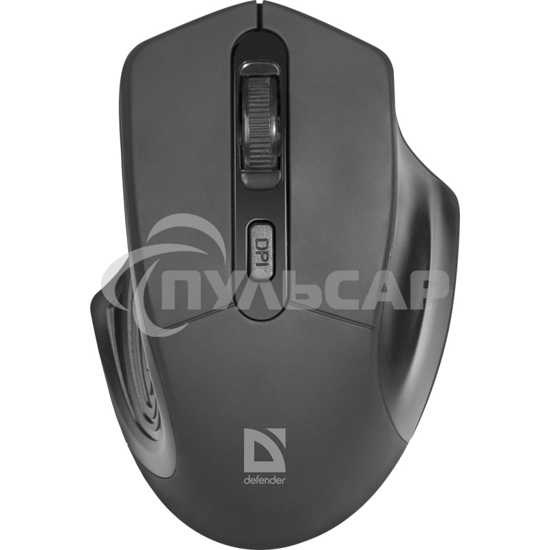 Мышь беспроводная Defender Datum MB-345 черный, 1600 dpi, радиоканал, USB, кнопки - 4