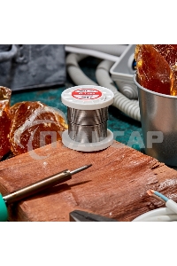 Припой с канифолью ПОС-61, 100г, Ø1мм, (олово 61%, свинец 39%), катушка Rexant