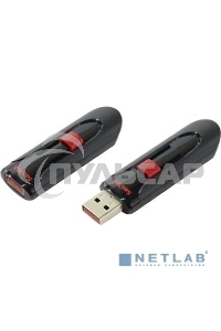 Флешка USB 256 Gb SanDisk CZ60 Cruzer Glide, USB 2.0, черный