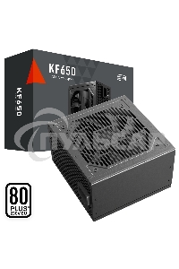 Блок питания PCCOOLER KF650, 650W 80 PLUS White (ATX, ATX 2.4, Non-modular, 1x24(20+4)pin 550мм, 1xCPU*2 8(4+4)pin 610+150мм, 2xPCIe 8(6+2)pin 510мм, 2xSATA*3+MOLEX4pin*1 450+150+150+150мм, Active, 120x120мм, 140x150x86mm, APFC, OVP, SCP, OPP (140-160%, 2