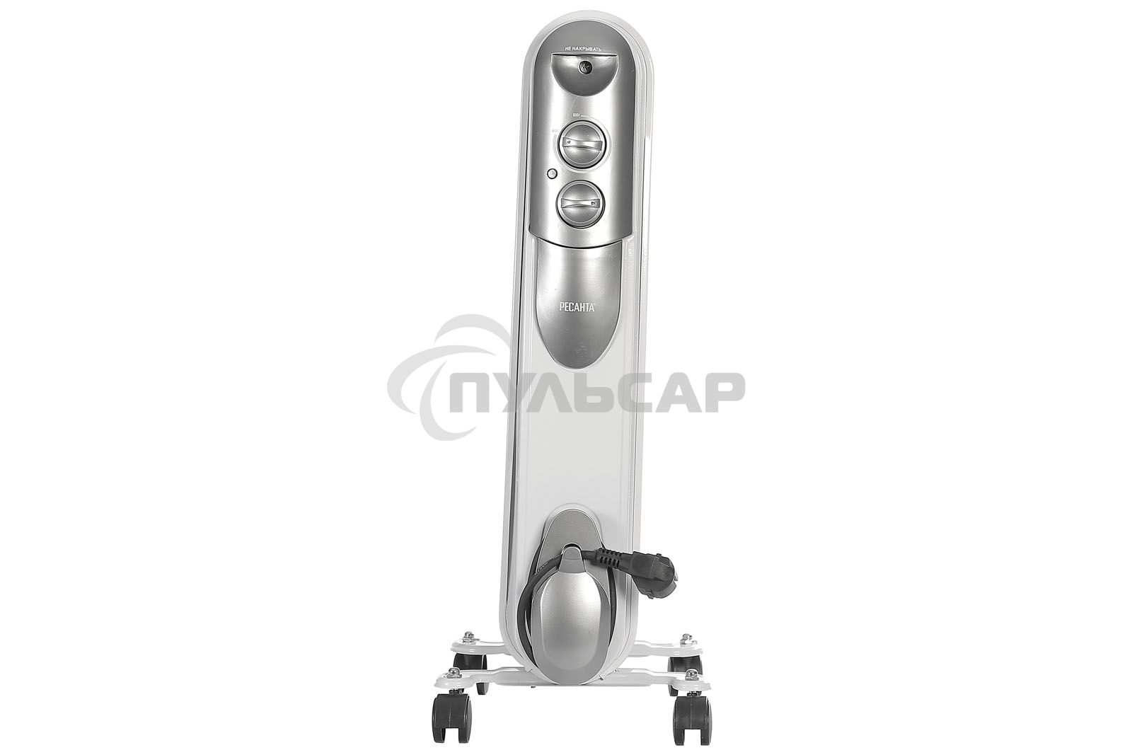 Обогреватель масляный Ресанта ОМПТ-7Н (7 секций) белый, 1500 Вт, 15 м2, термостат 67/3/3