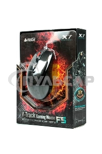 Мышь проводная A4Tech F5 черный, 3000 dpi, USB, кнопки - 7