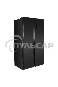 Холодильник Maunfeld MFF177NFSB черный глянц. двухкамерный 263/170л морозилка сбоку, No Frost, Side by Side